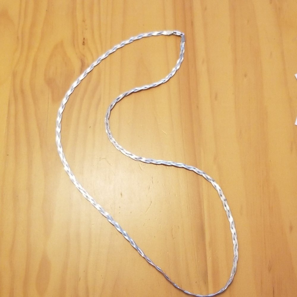 925 Sterling Silver Braided Necklace